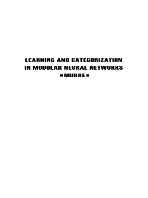 cover image of Learning and Categorization in Modular Neural Networks